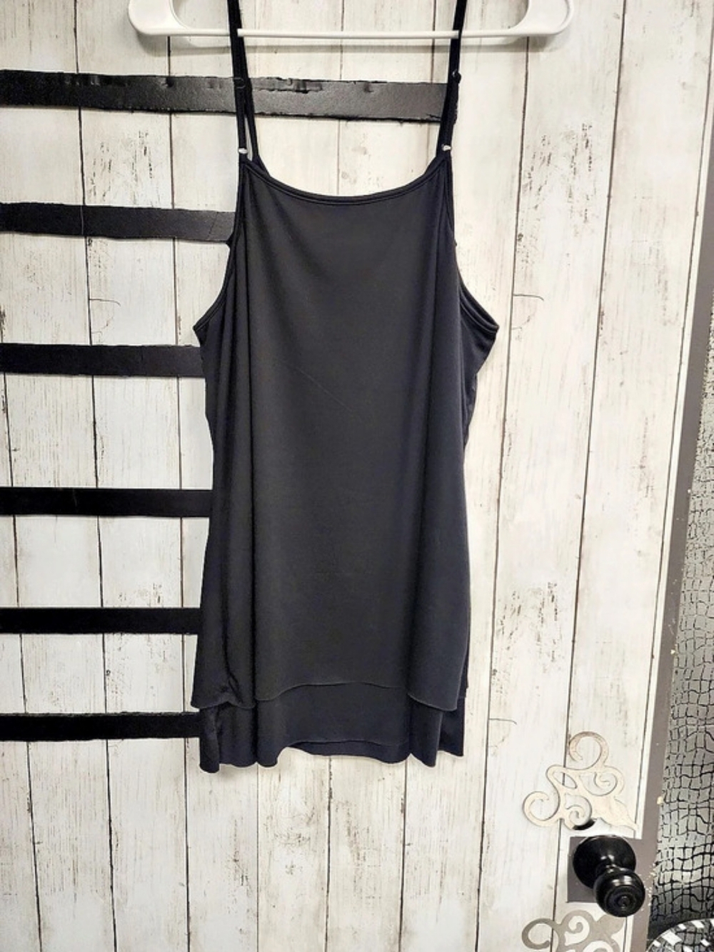 Black Ruffle Top Like New - Picture 2 of 2